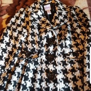 Womens pleated button coat